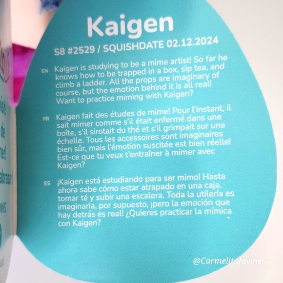 KAIGEN 🤡 FTM Blue & Pink Clown Original Squishmallow by Kelly Toy ☆ NWT ☆ - Picture 4 of 8
